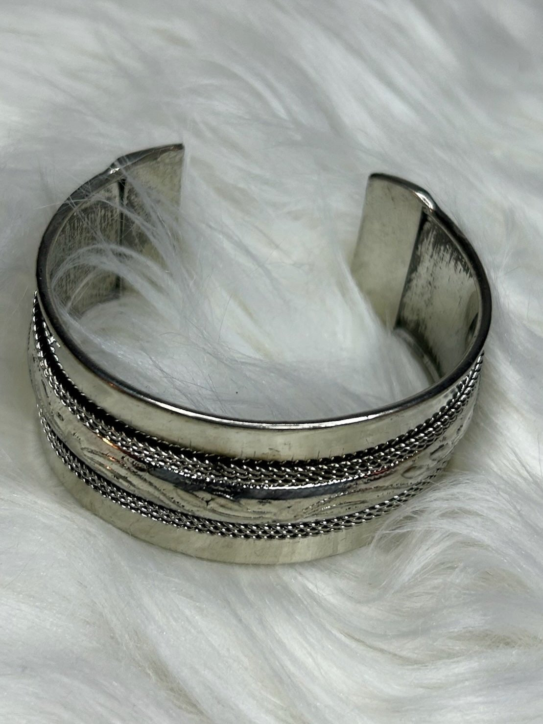 Silver Textured Cuff