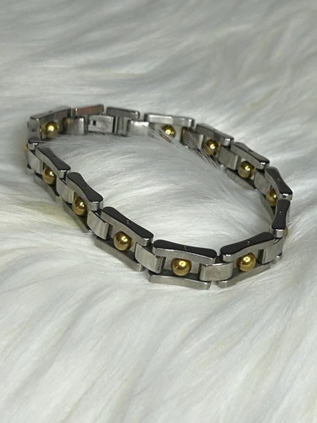 Gold with Silver Link Bracelet