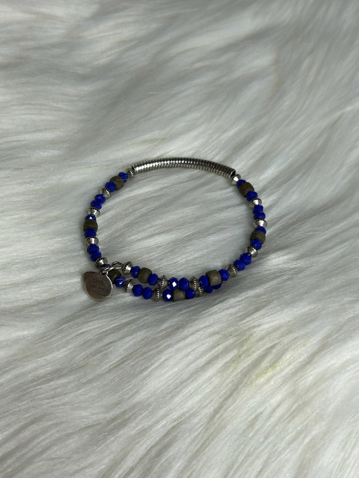 Vintage Blue Beaded Bracelet