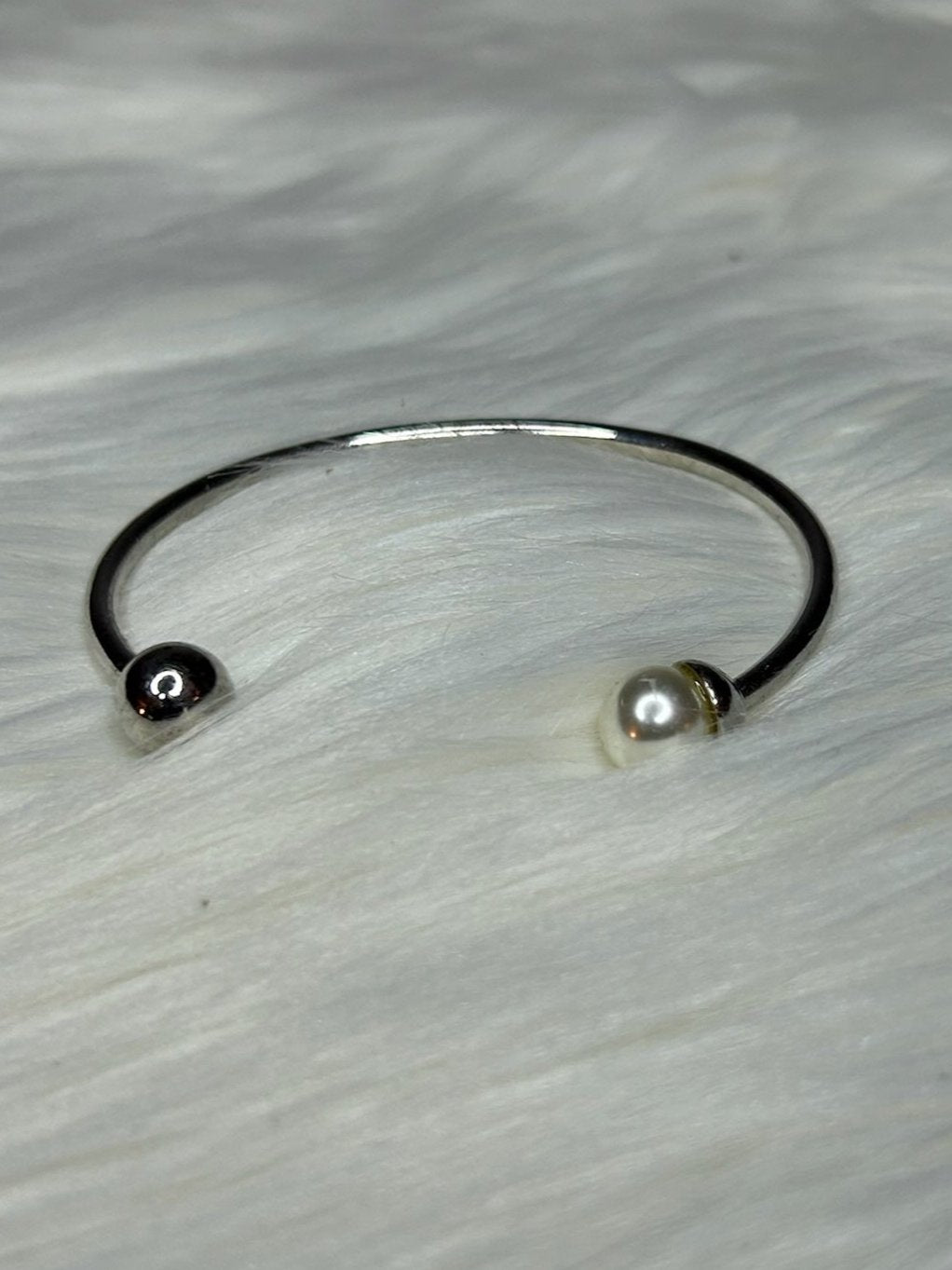 Silver Cuff with Pearl