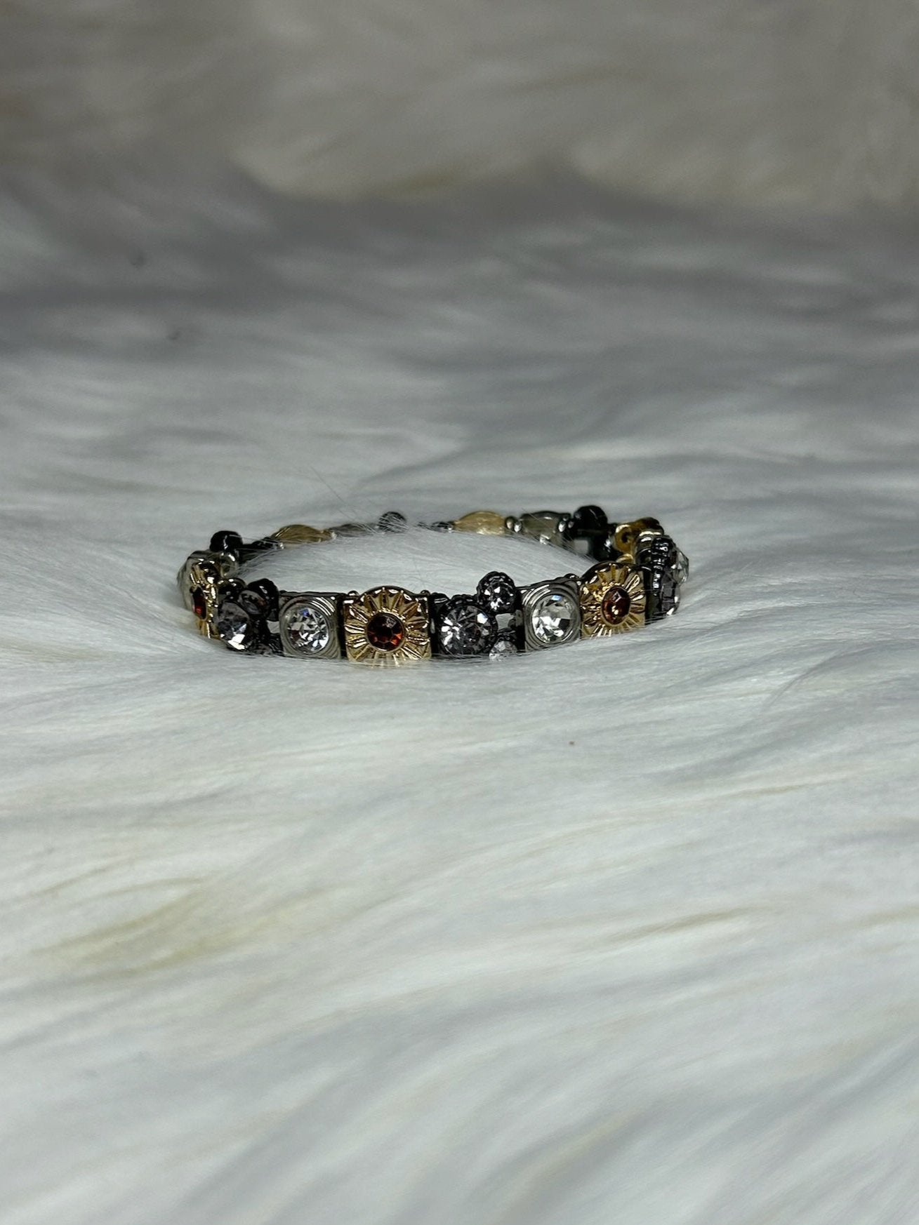 Two Toned Rhinestone Bracelet