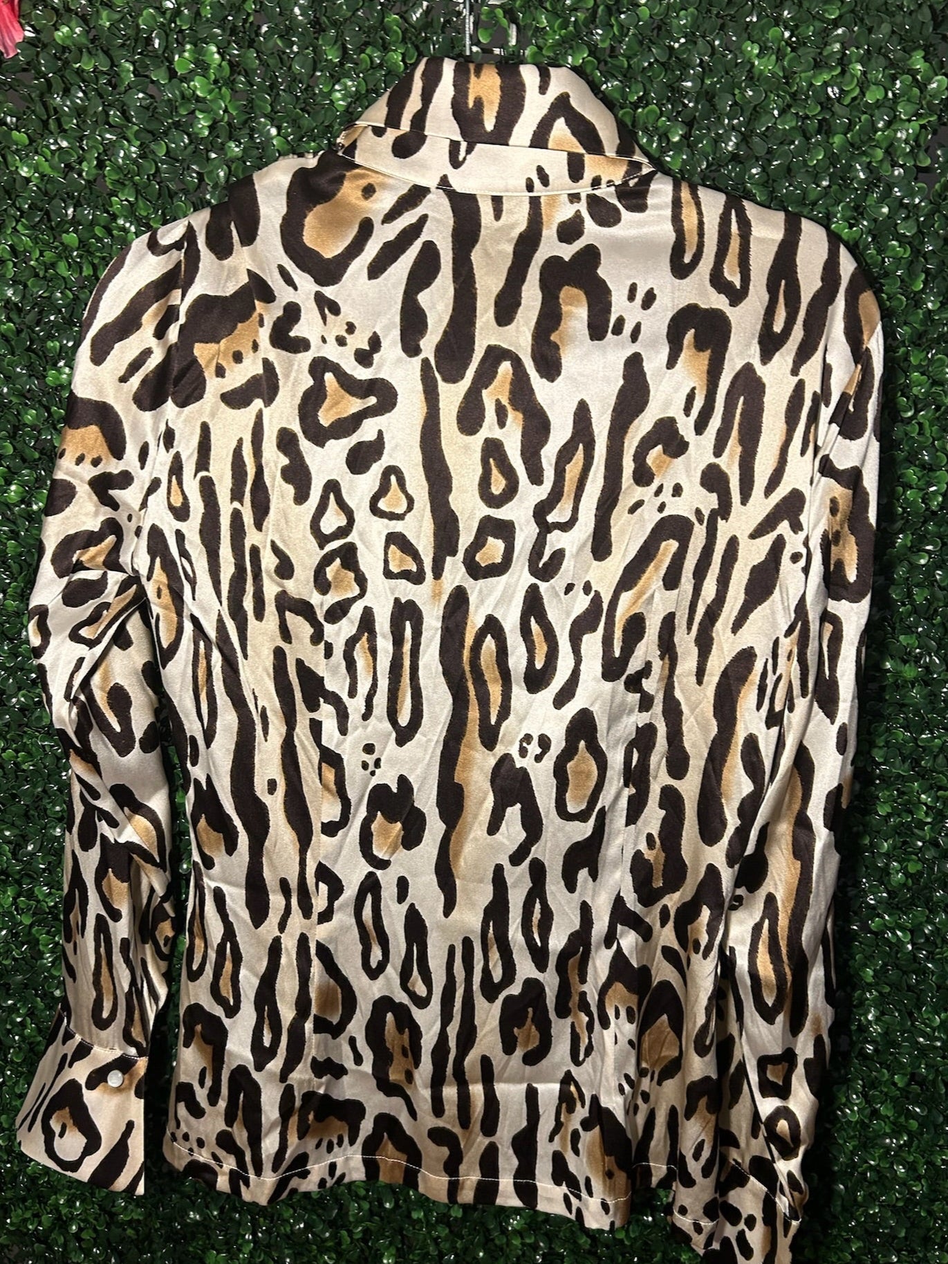 Cache Animal Print Silk Top