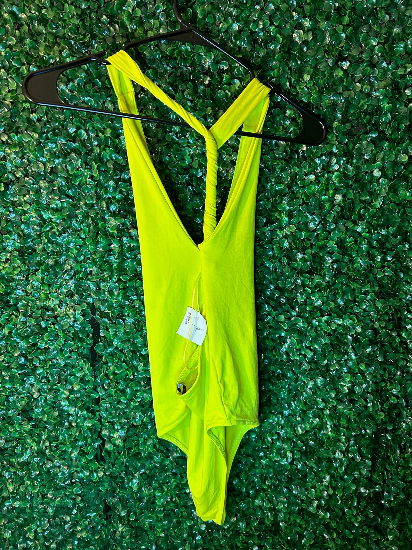 Lime V-neck Bodysuit