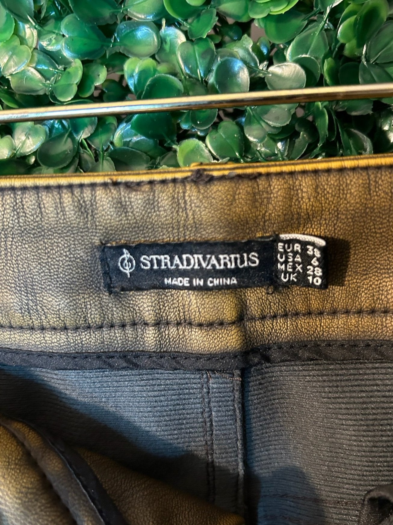 Stradivarius Faux Leather Skirt