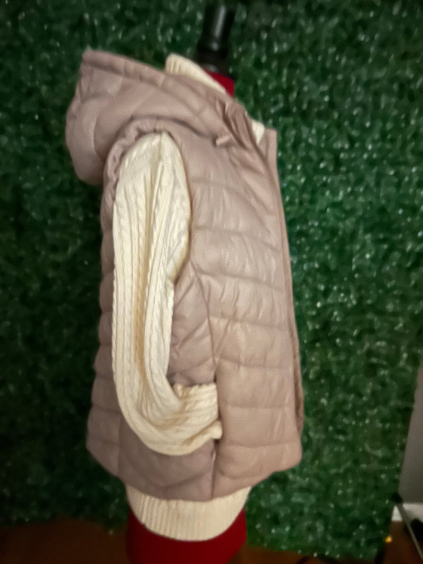 Hooded Ski Vest and Turtleneck sweater