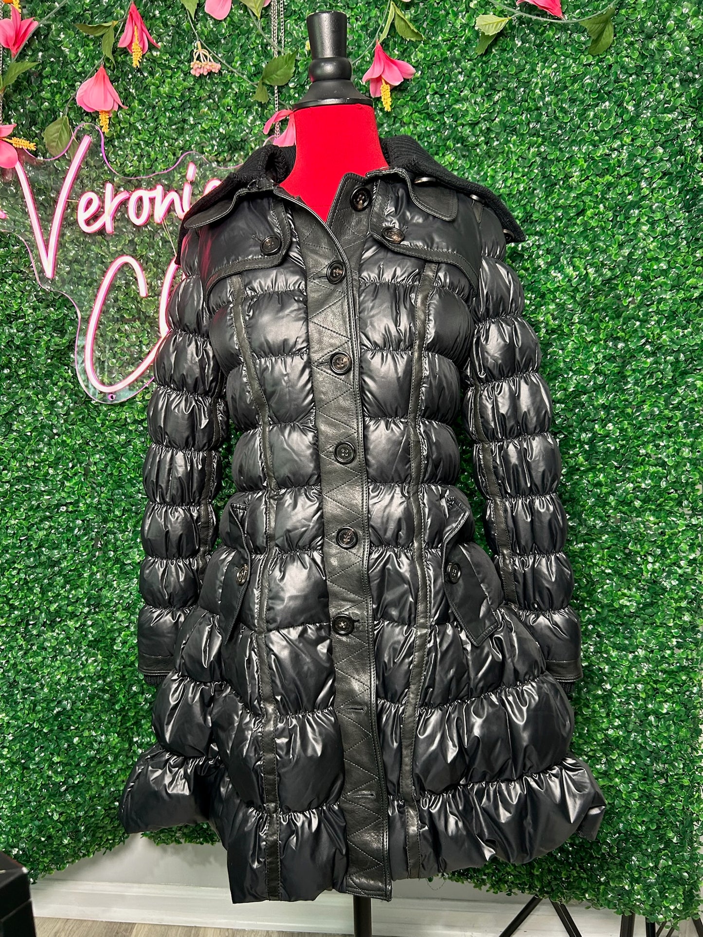 Burberry Black Puffer Coat
