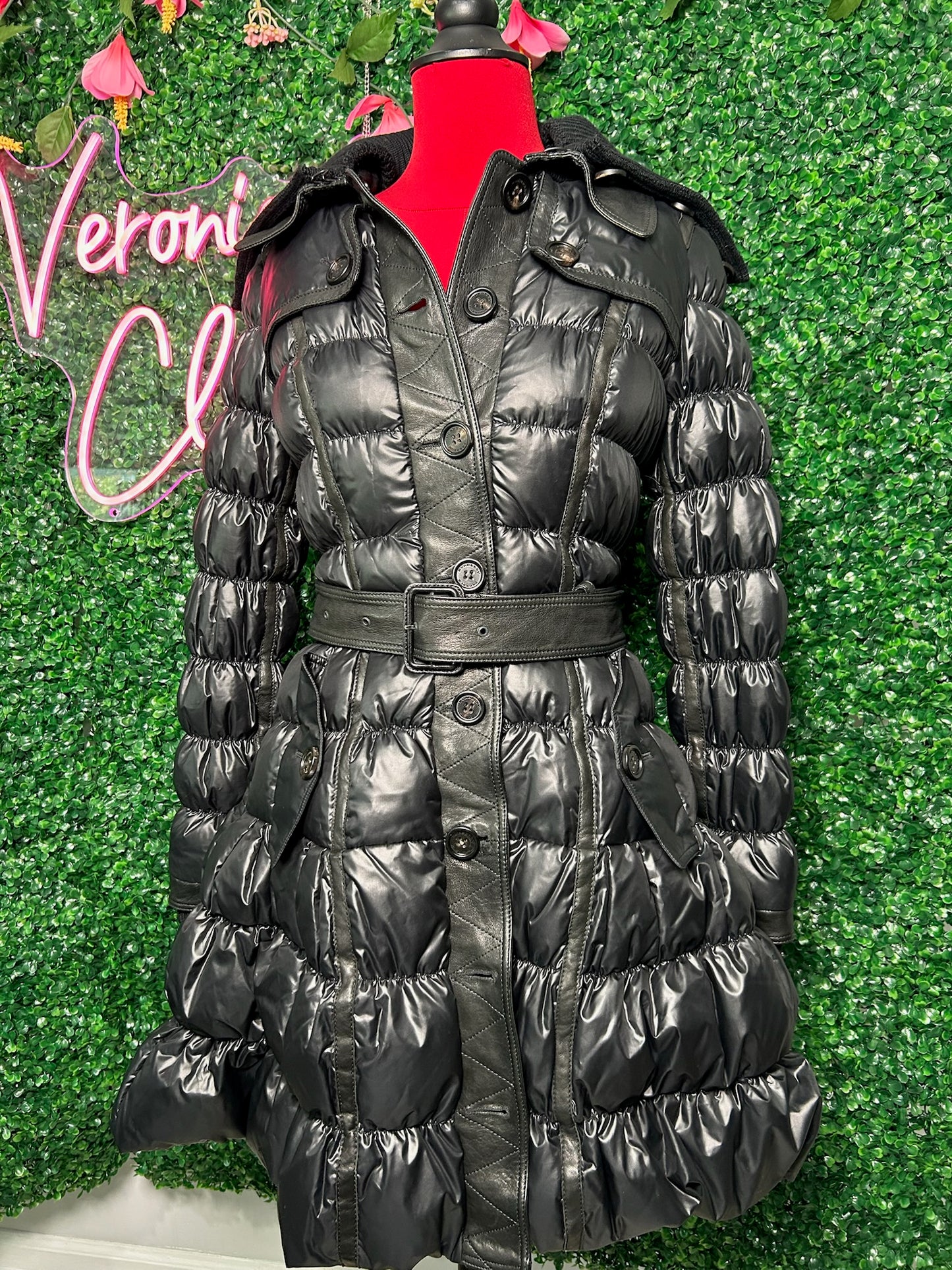 Burberry Black Puffer Coat