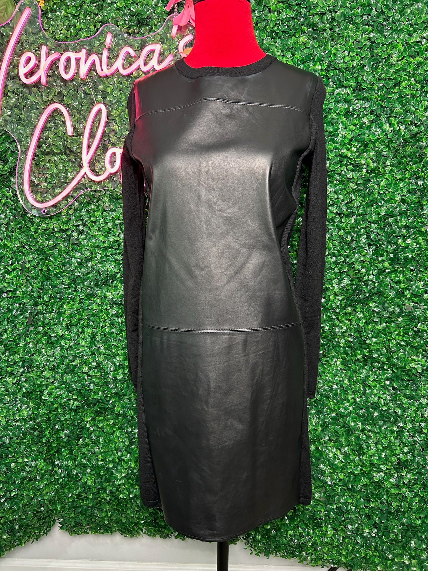 Vince Black Leather Dress