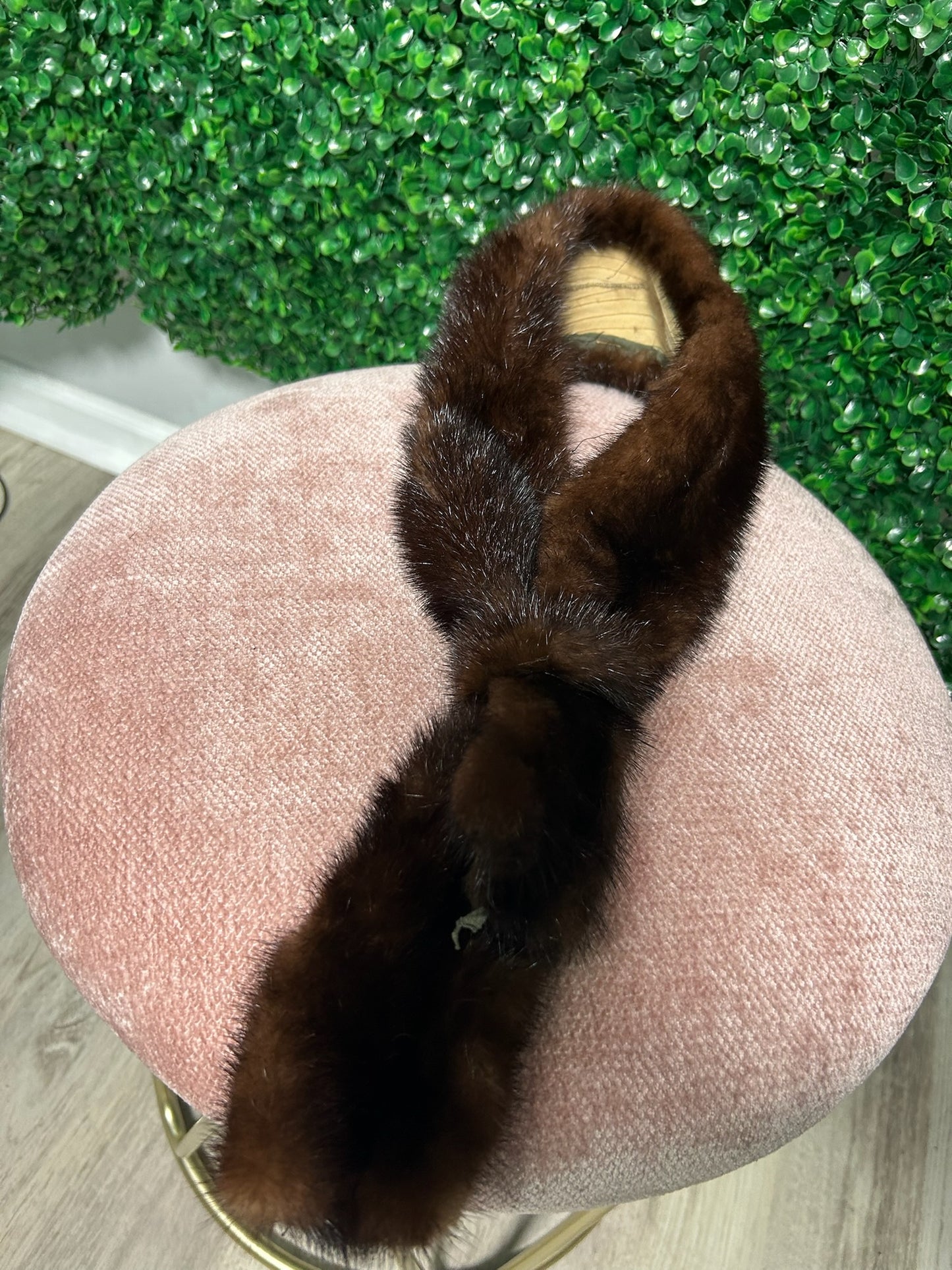 Vintage Brown Fox Stool