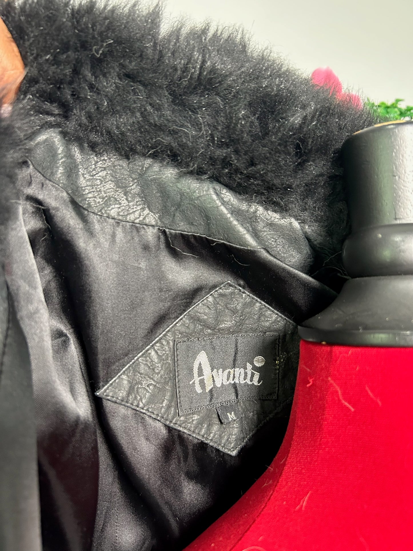 Avanti Black Leather Trench