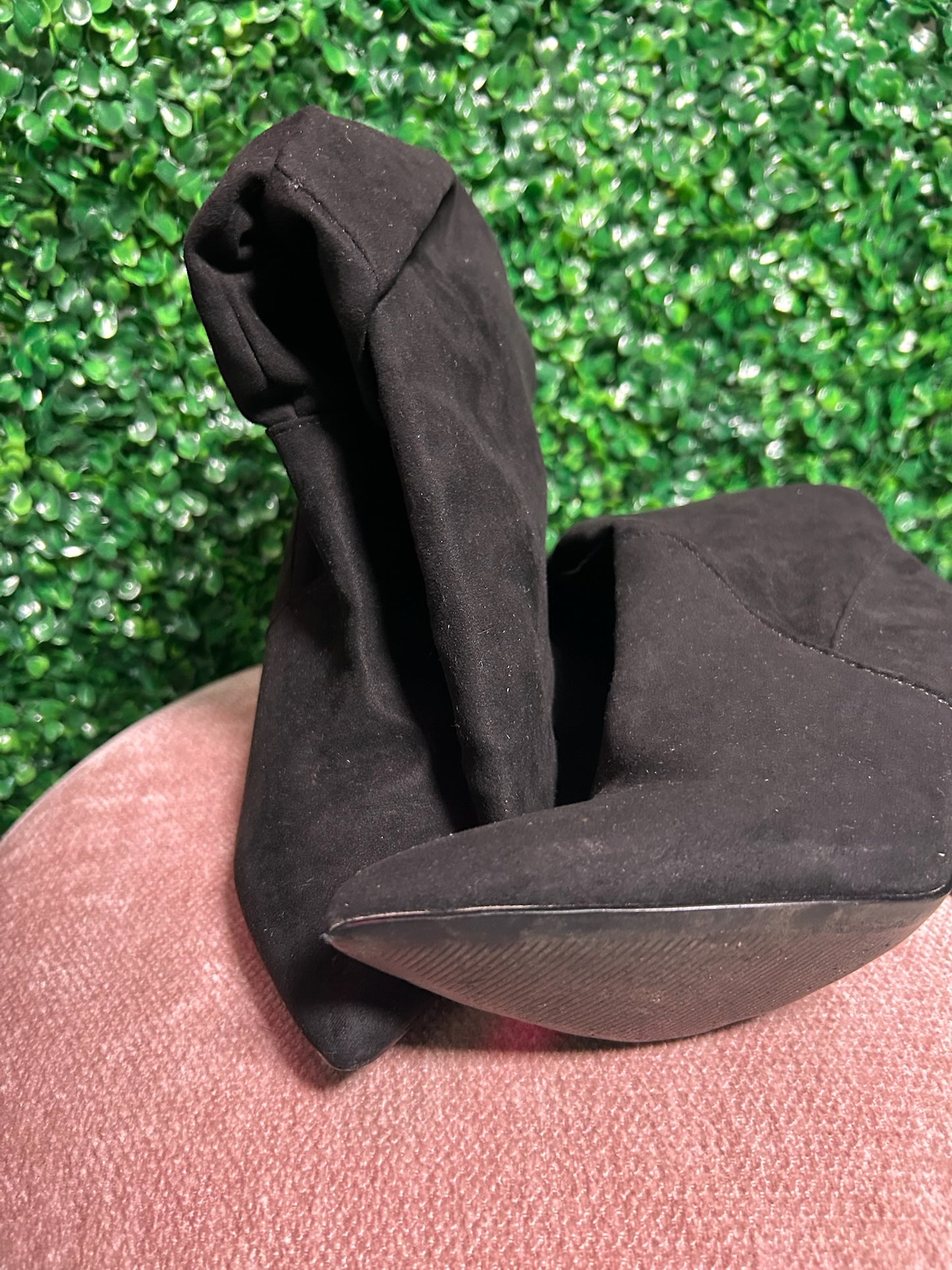 Fergalicious Black Tall Suede Boot