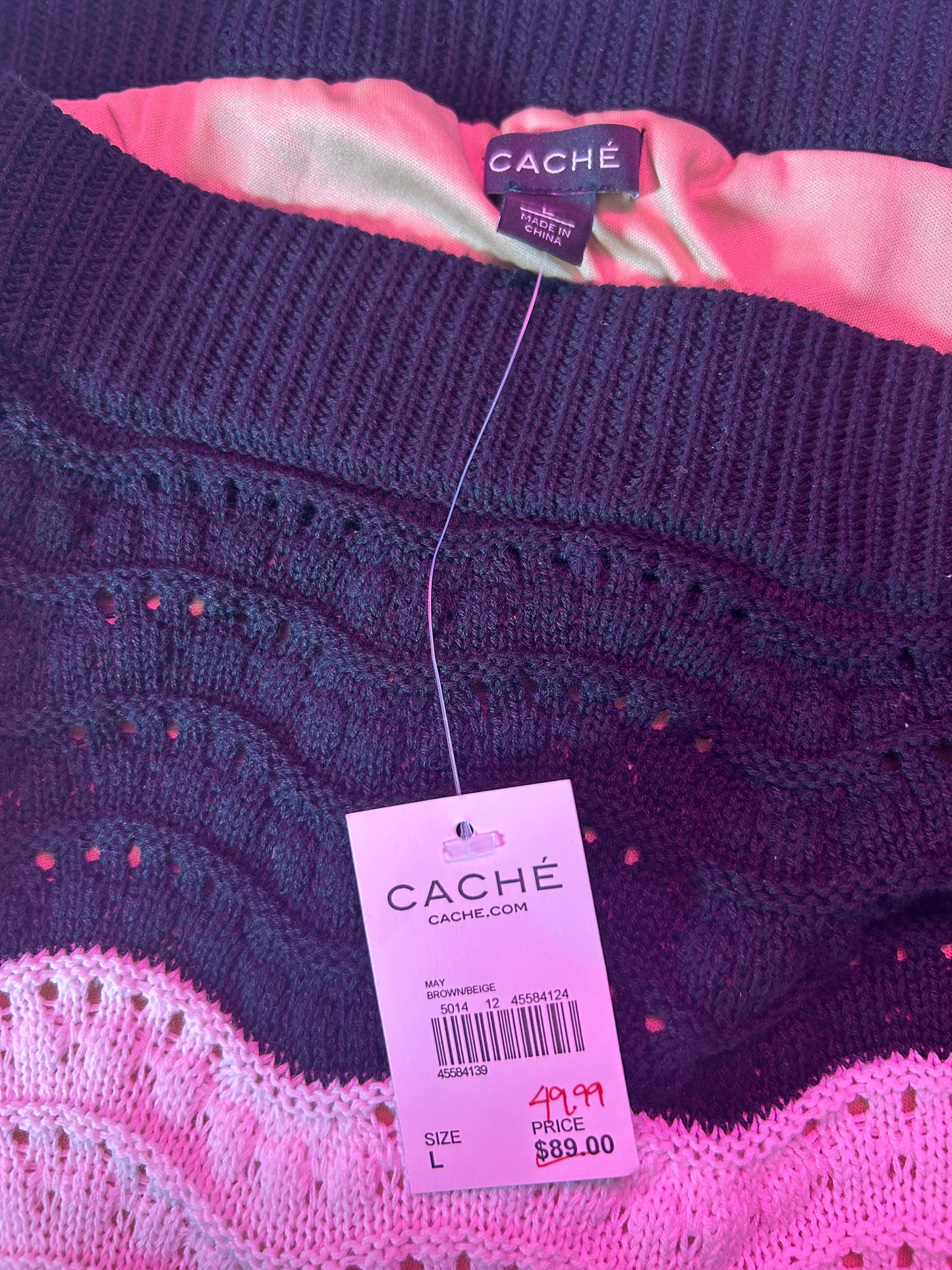 Cache Multi Color Knit Skirt