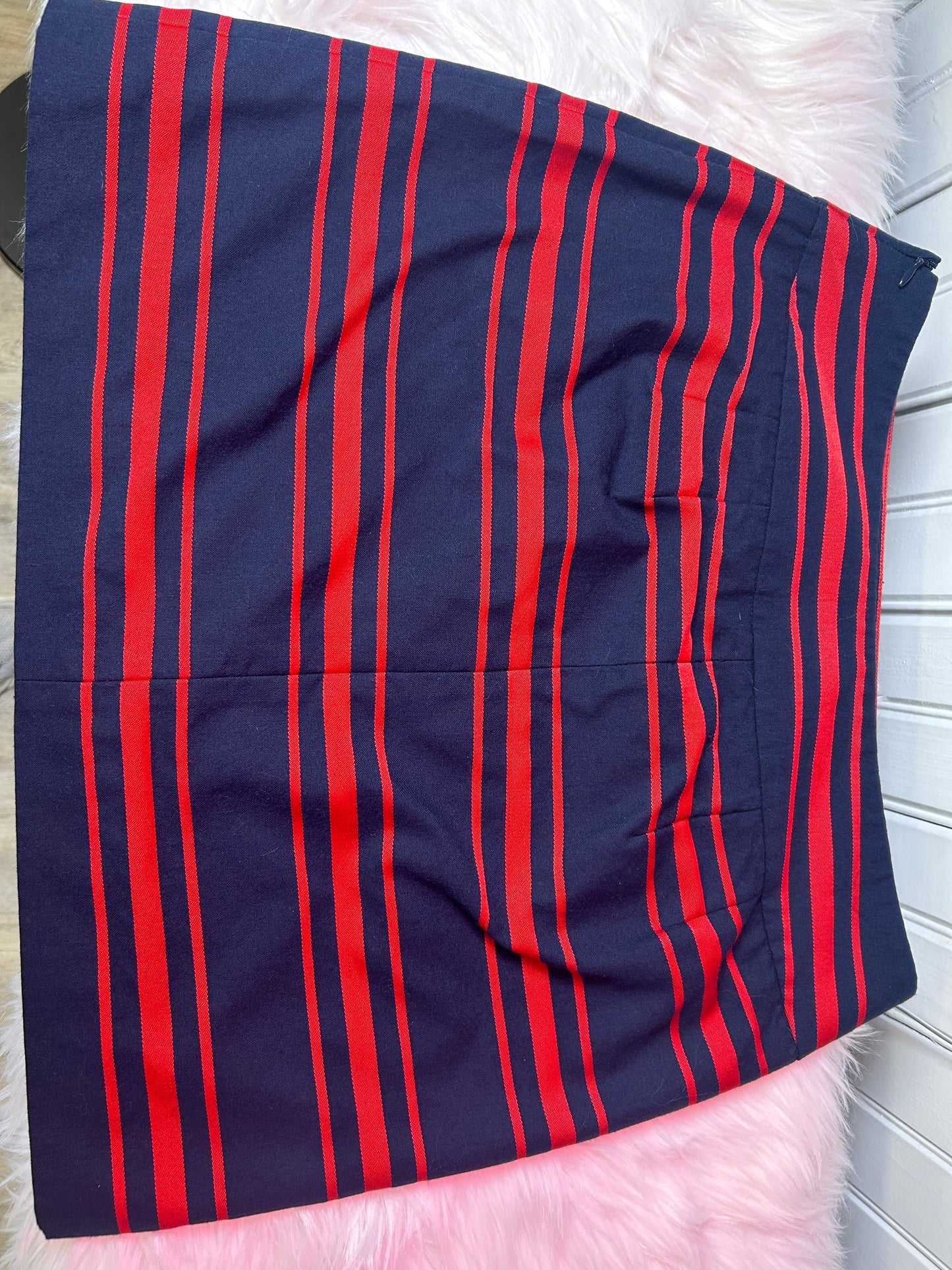 Red and blue skirt