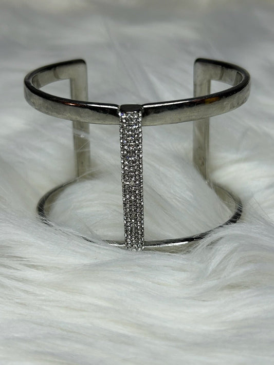 Silver Rhinestone Cuff