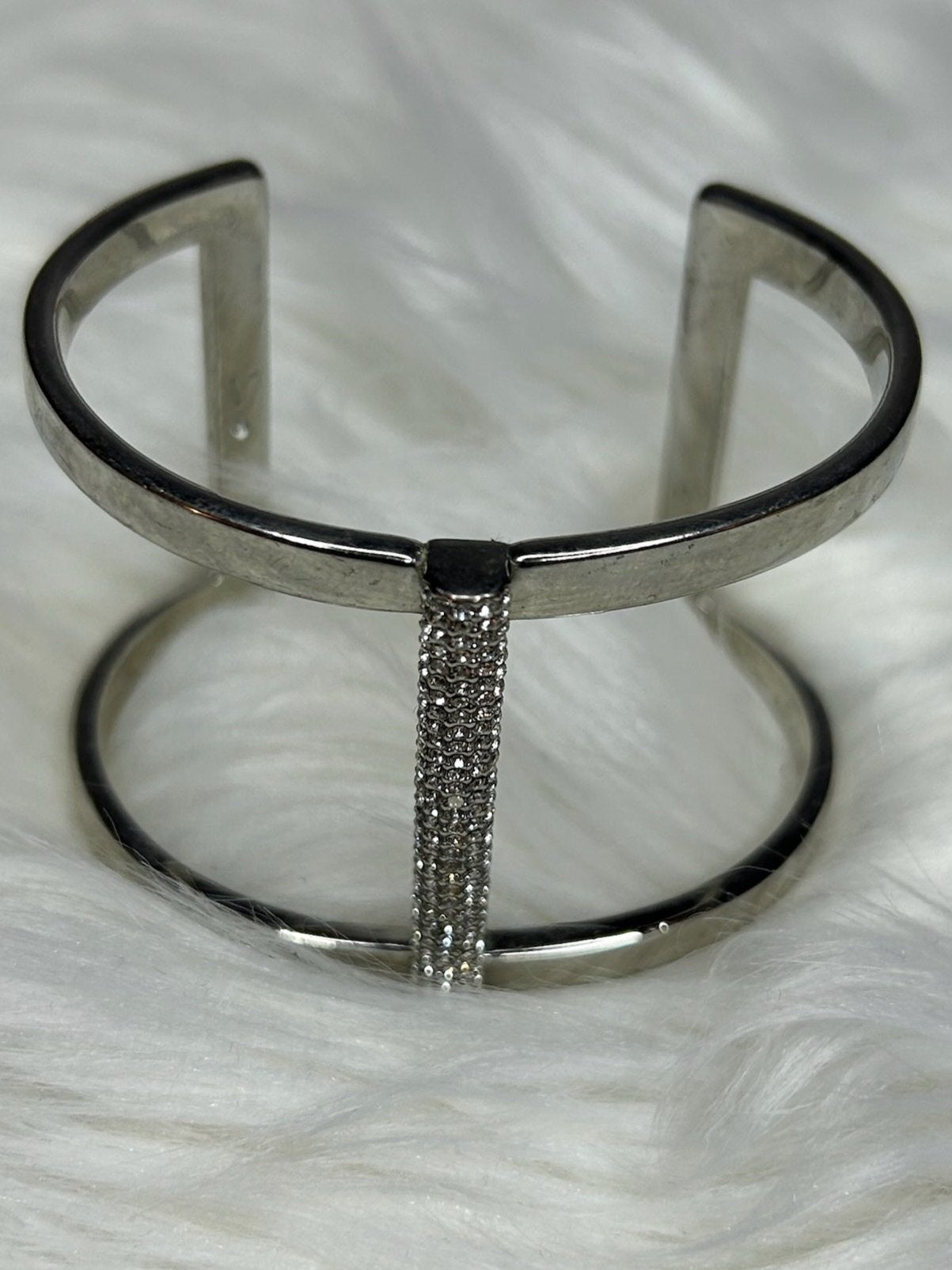 Silver Rhinestone Cuff