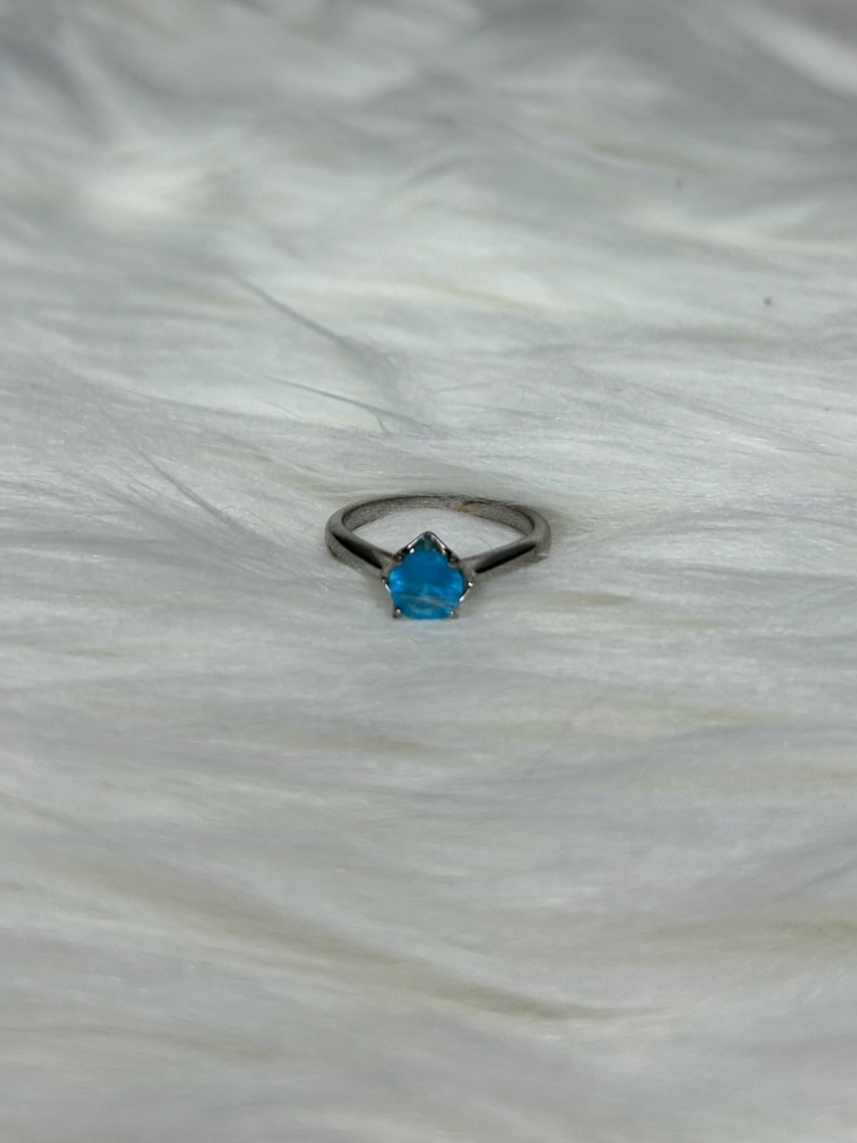 Blue Diamond Ring