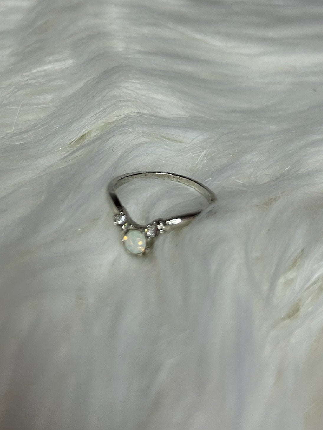 Silver Single Diamond Ring