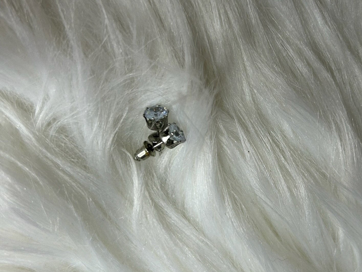 Silver Diamond Earrings