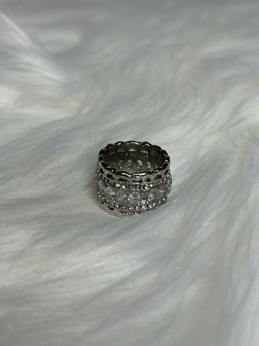 Silver Rhinestone Ring