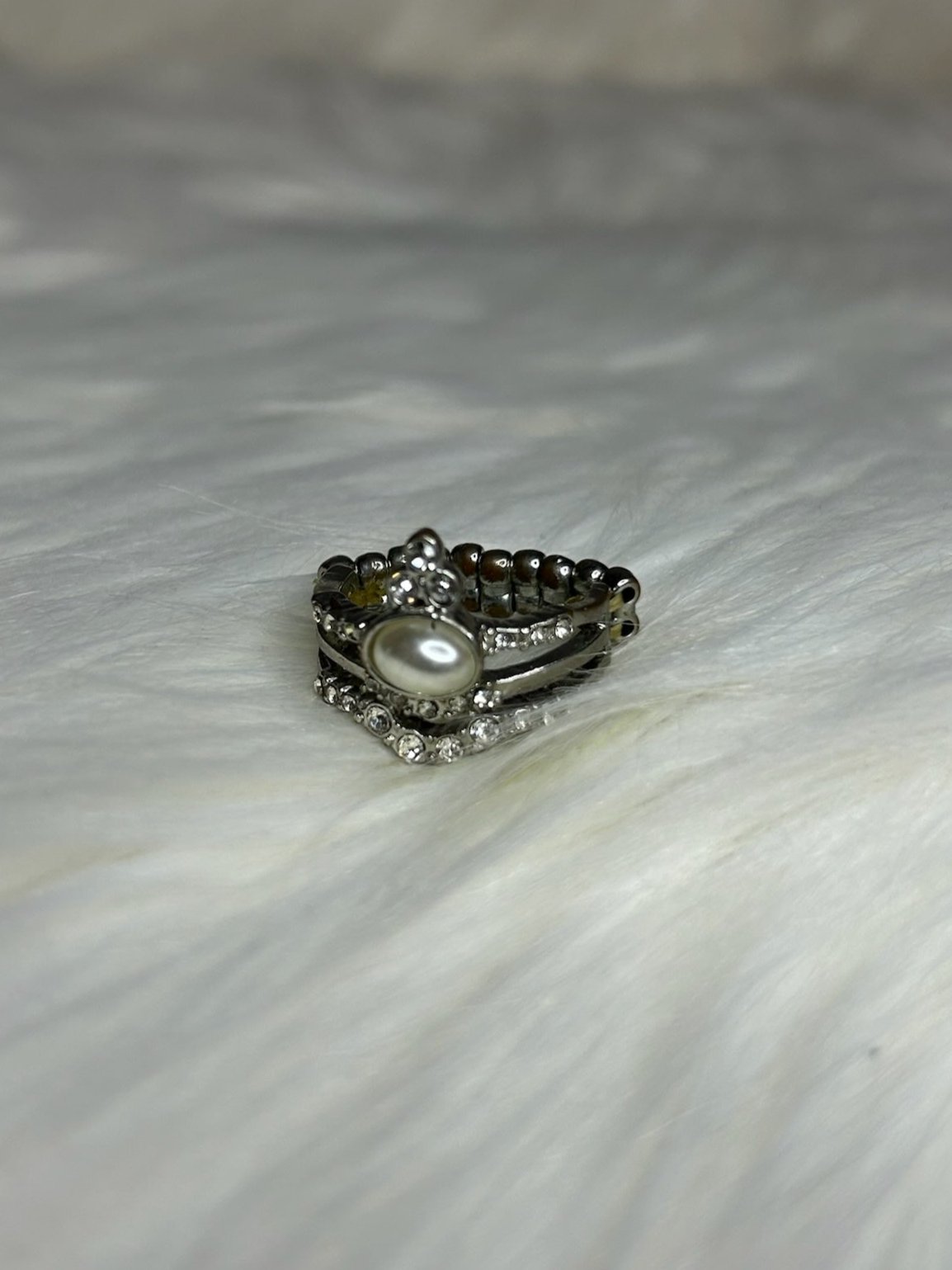 Silver with Pearl Ring