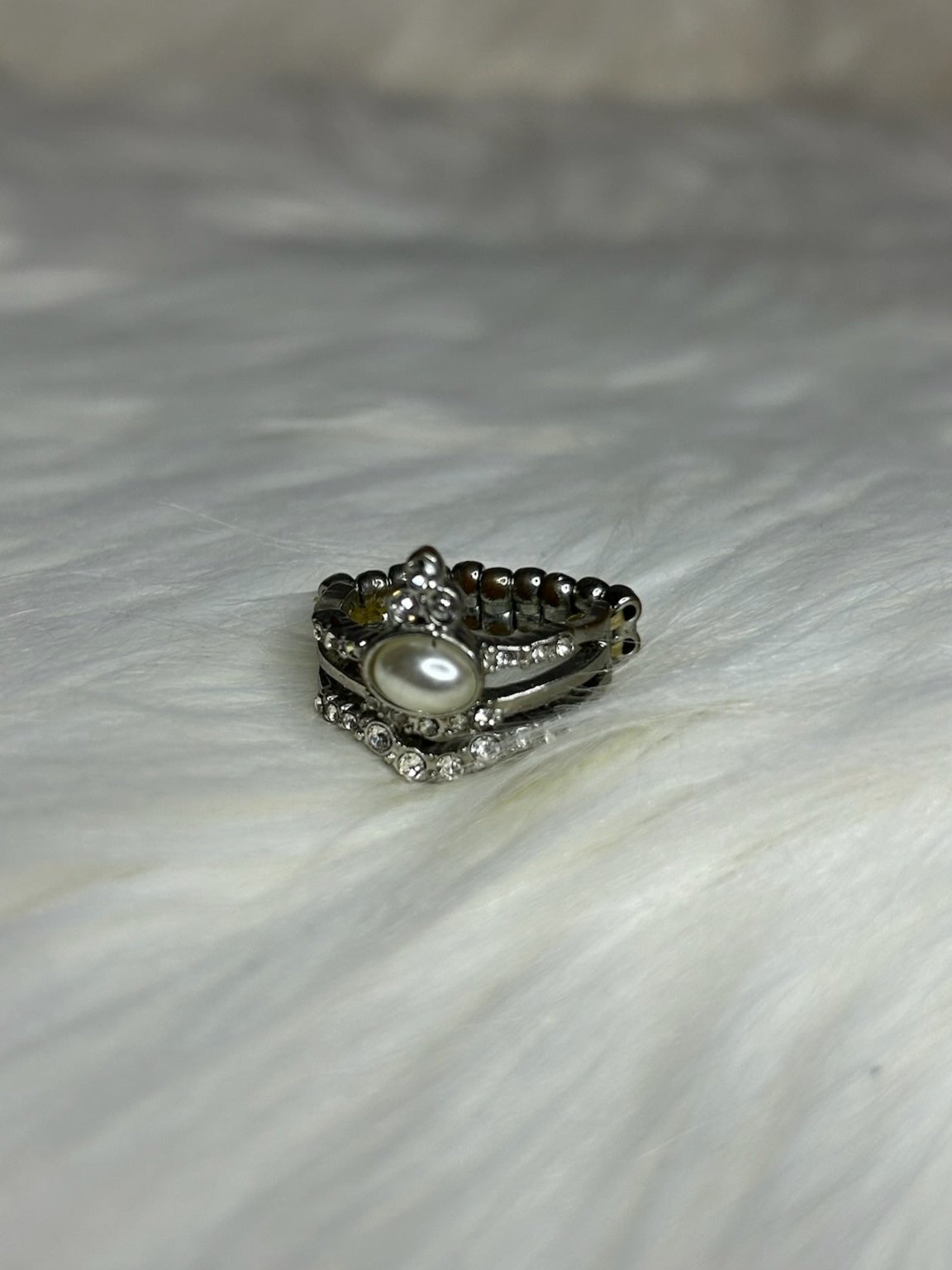 Diamond Ring with Pearl