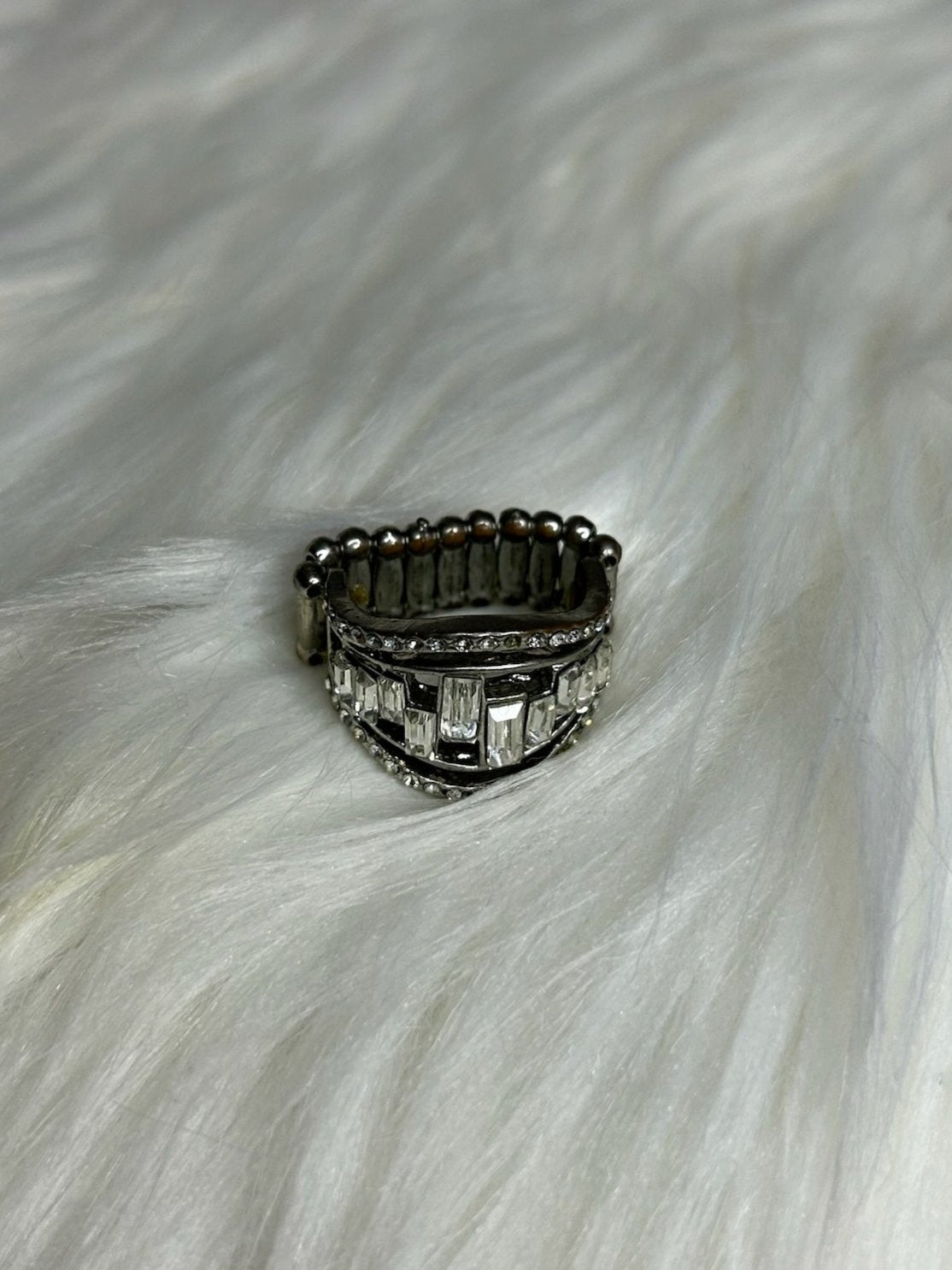 Silver and Black Ring