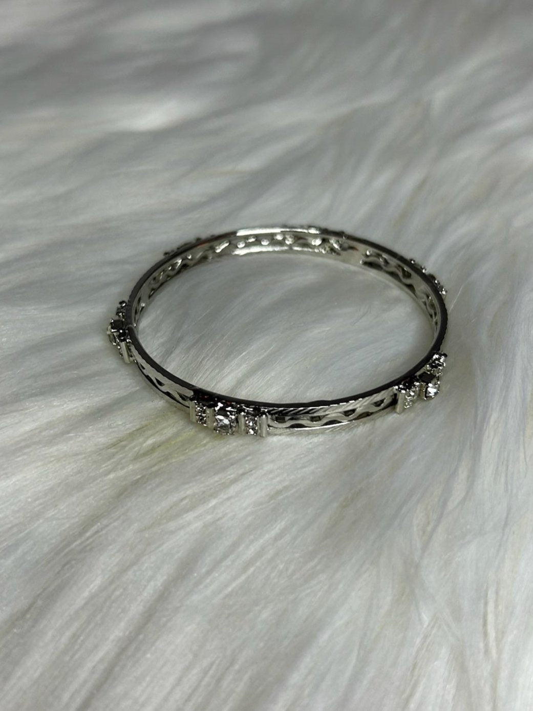 Silver Textured Bangle