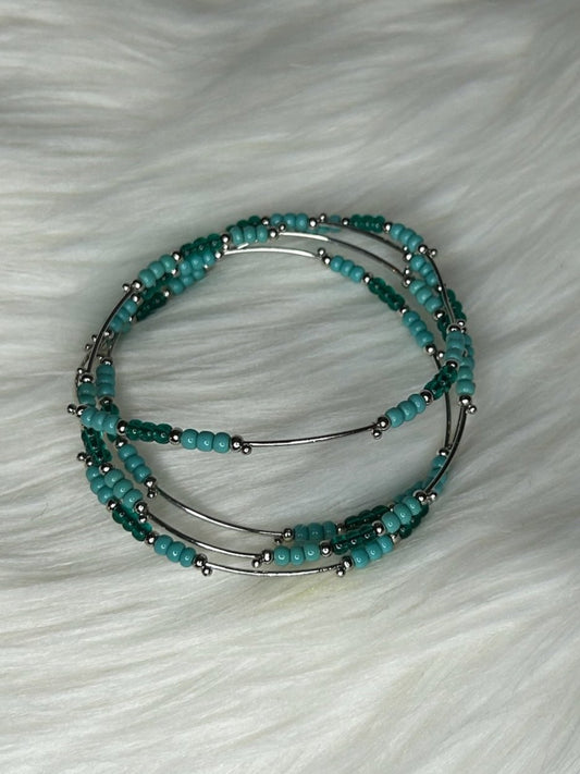 Turquoise Beaded Bracelet Set