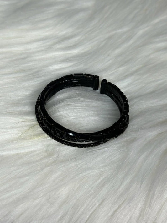 Black Beaded Cuff