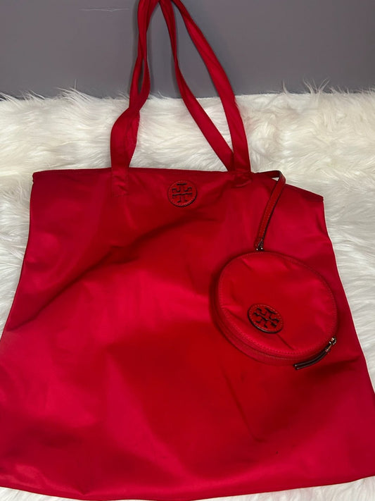 Tory Burch Red Nylon Tote