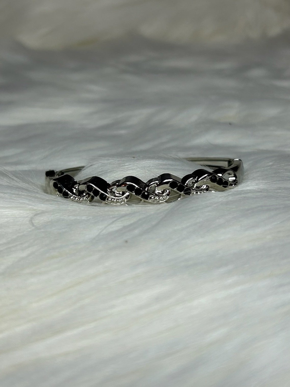 Silver and Black Sterling Bracelet