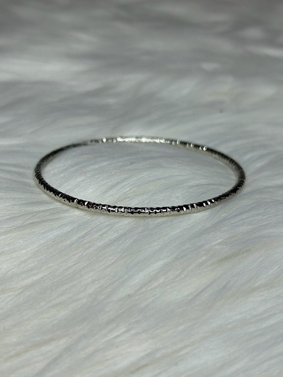 Silver Single Bangle