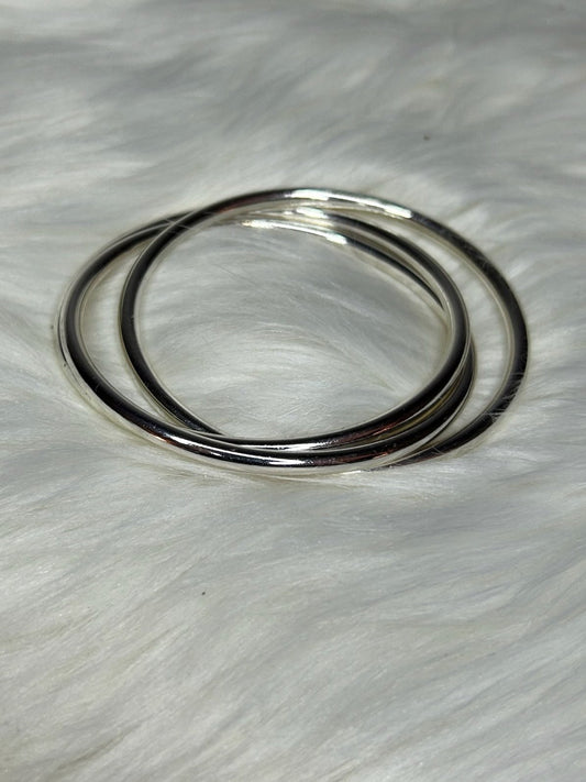 Silver Trio Bangle Set