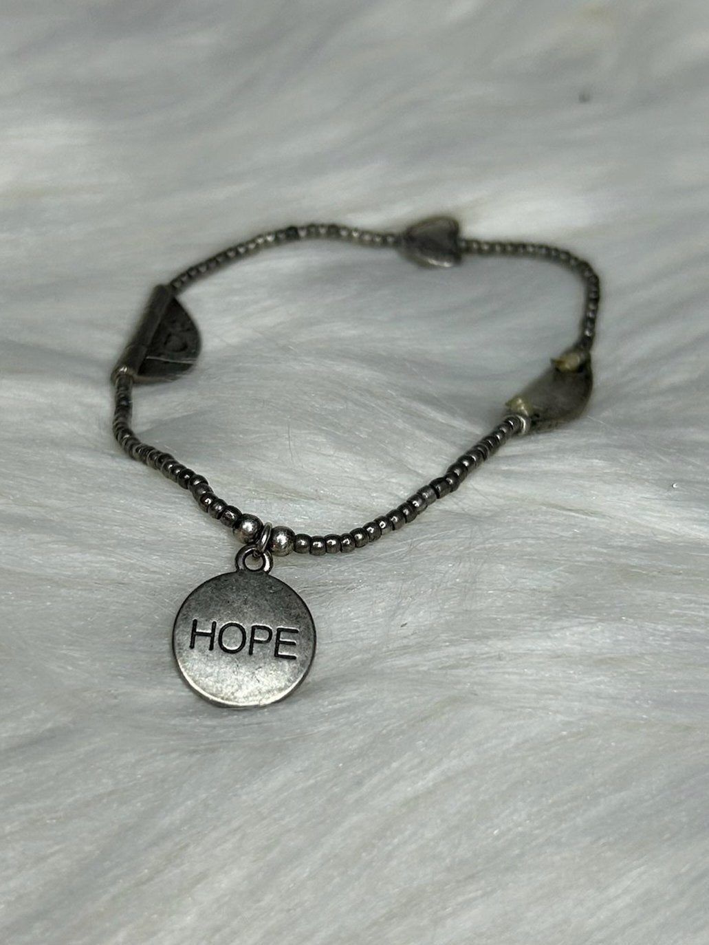 Silver Hope Charm Bracelet