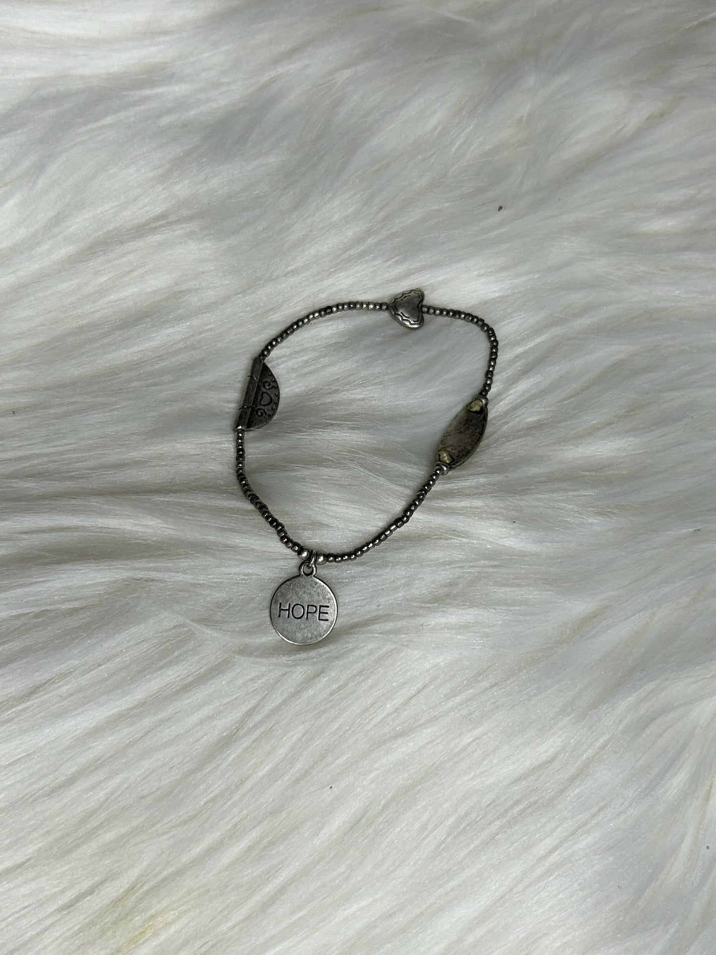 Silver Hope Charm Bracelet
