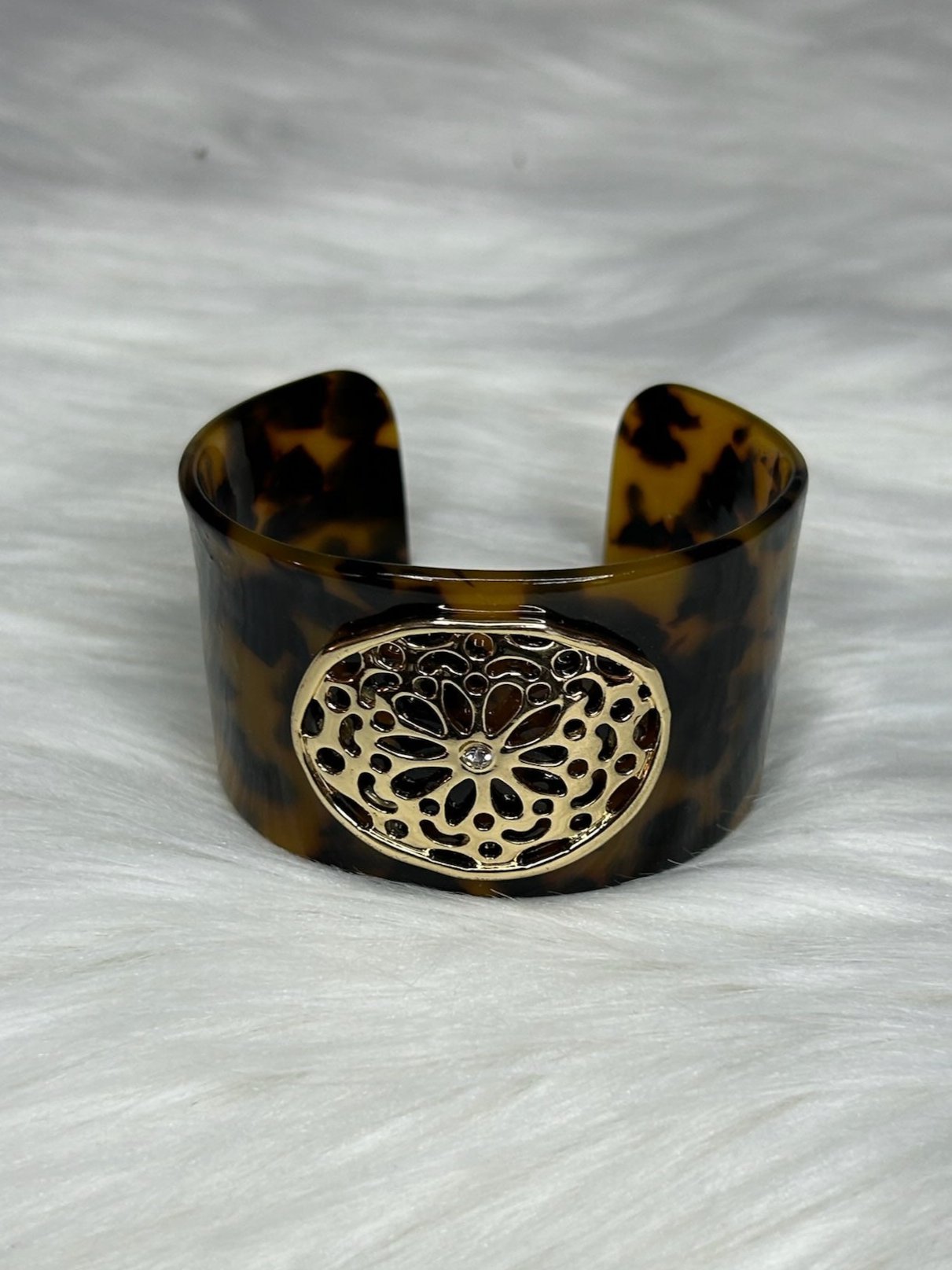 Leopard and Gold Bangle