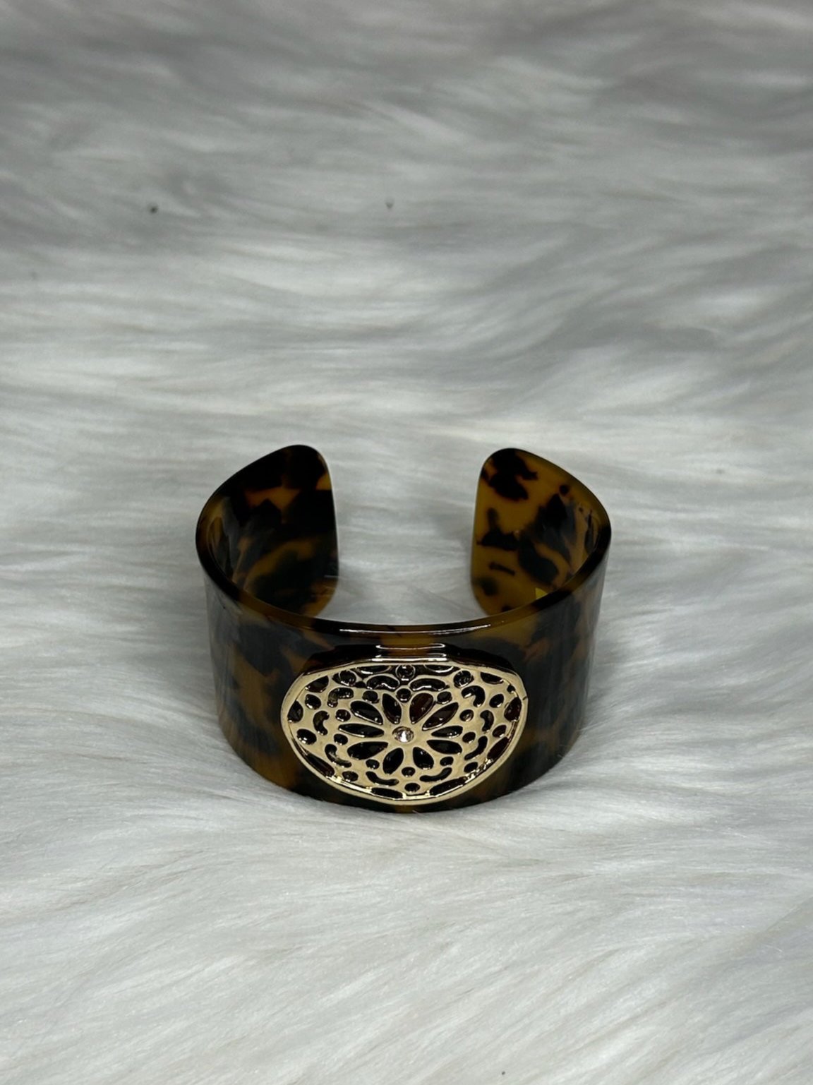 Leopard and Gold Bangle