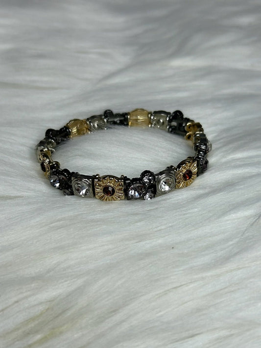 Two Toned Rhinestone Bracelet