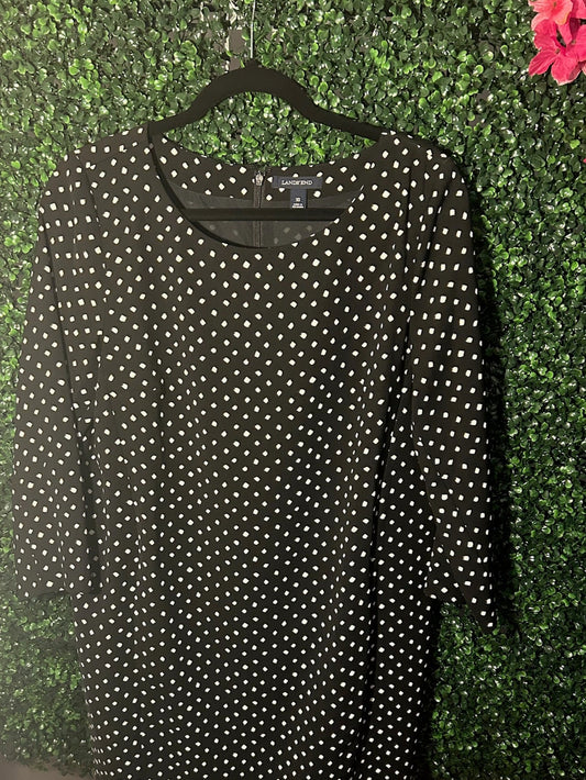 Land's End Black Polka Dot Dress