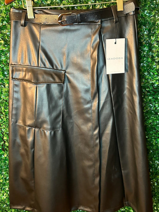 Izadora Faux Leather Skirt