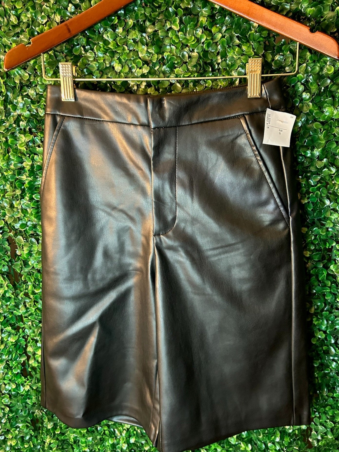 Stradivarius Faux Leather Shorts