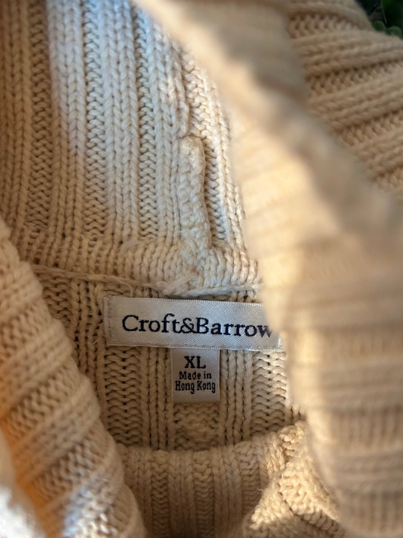 Croft & Barrow Cream Turtleneck