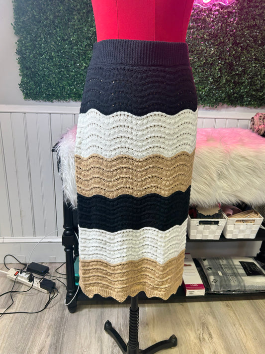Cache Multi Color Knit Skirt
