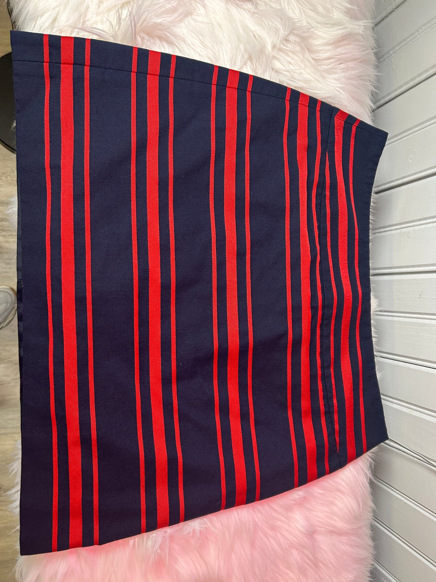 Red and blue skirt